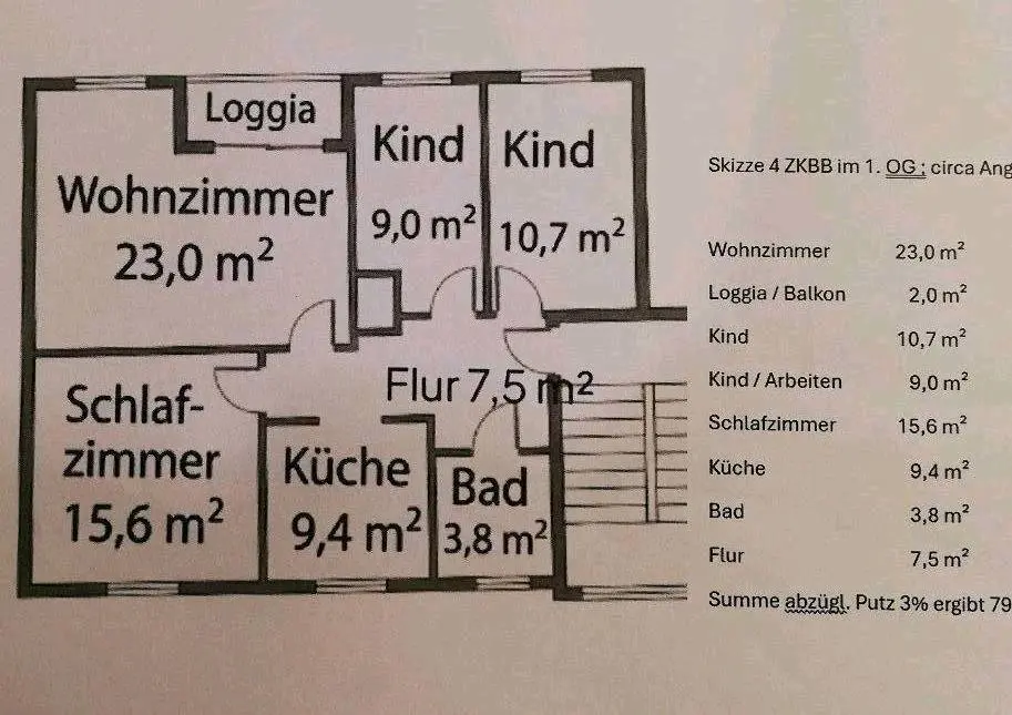 4 Zimmer Wohnung mit 78 m² in Detmold – Bild 5