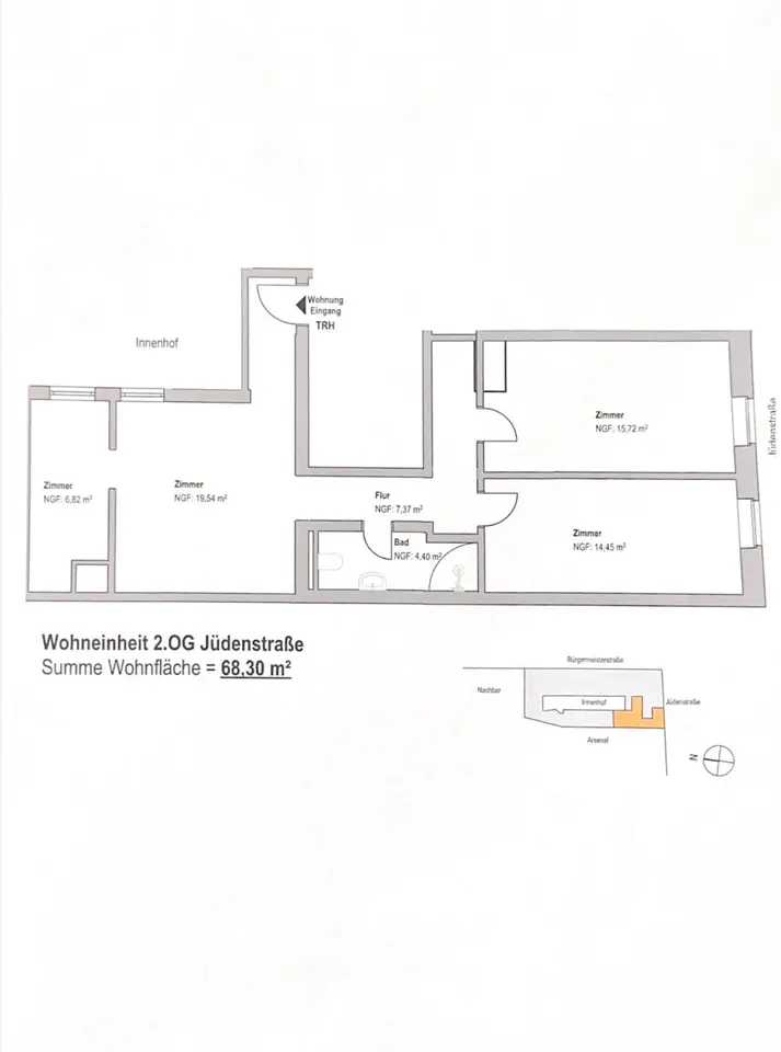 2 Zimmer Wohnung mit 53 m² in Lutherstadt Wittenberg – Bild 3