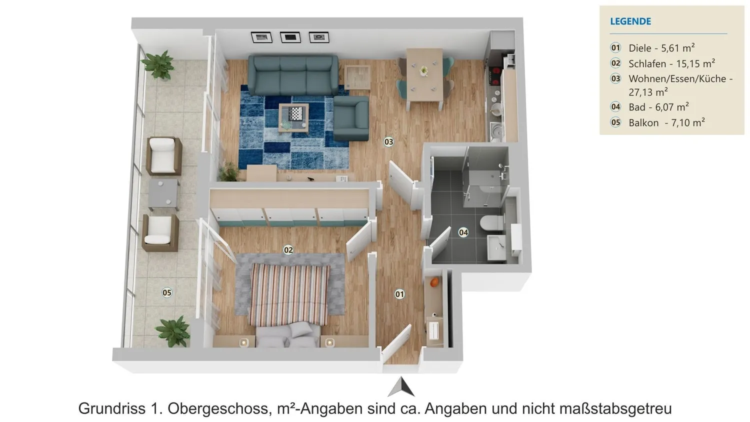 2 Zimmer Wohnung mit 61 m² in Passau – Bild 11