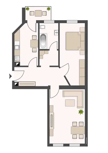 2 Zimmer Wohnung mit 58 m² in Leipzig – Bild 2