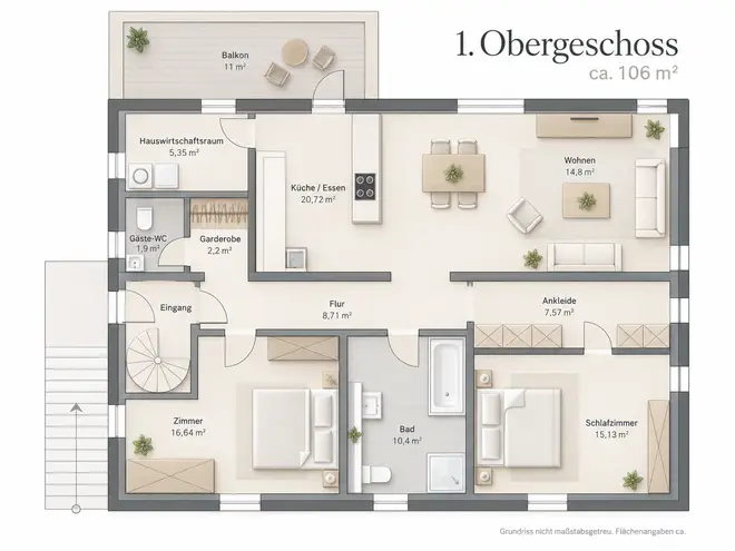 3 Zimmer Wohnung mit 106 m² in Hagen – Bild 3