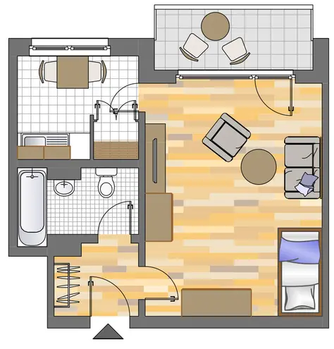 1 Zimmer Wohnung mit 38 m² in Mönchengladbach – Bild 2