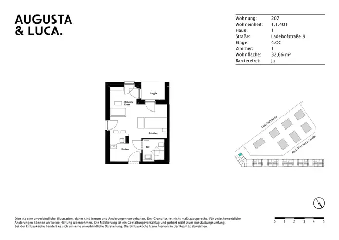 1 Zimmer Wohnung mit 33 m² in Augsburg – Bild 12