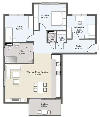 4 Zimmer Wohnung mit 107 m² in Stuttgart – Bild 6