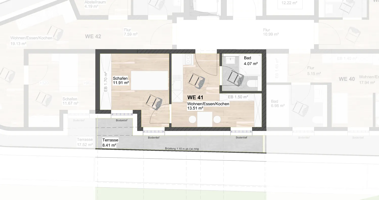 2 Zimmer Wohnung mit 37 m² in Koblenz – Bild 2