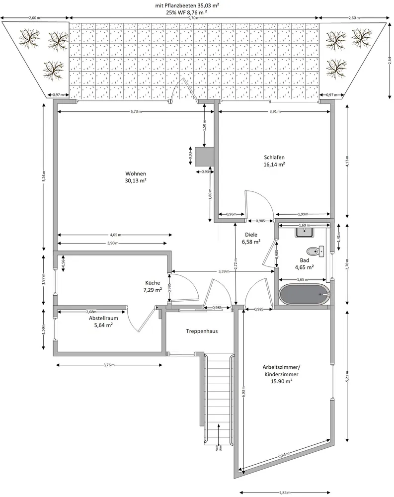 4 Zimmer Wohnung mit 95 m² in Garbsen – Bild 6