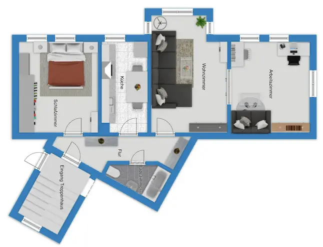 3 Zimmer Wohnung mit 79 m² in Halle (Saale) – Bild 2