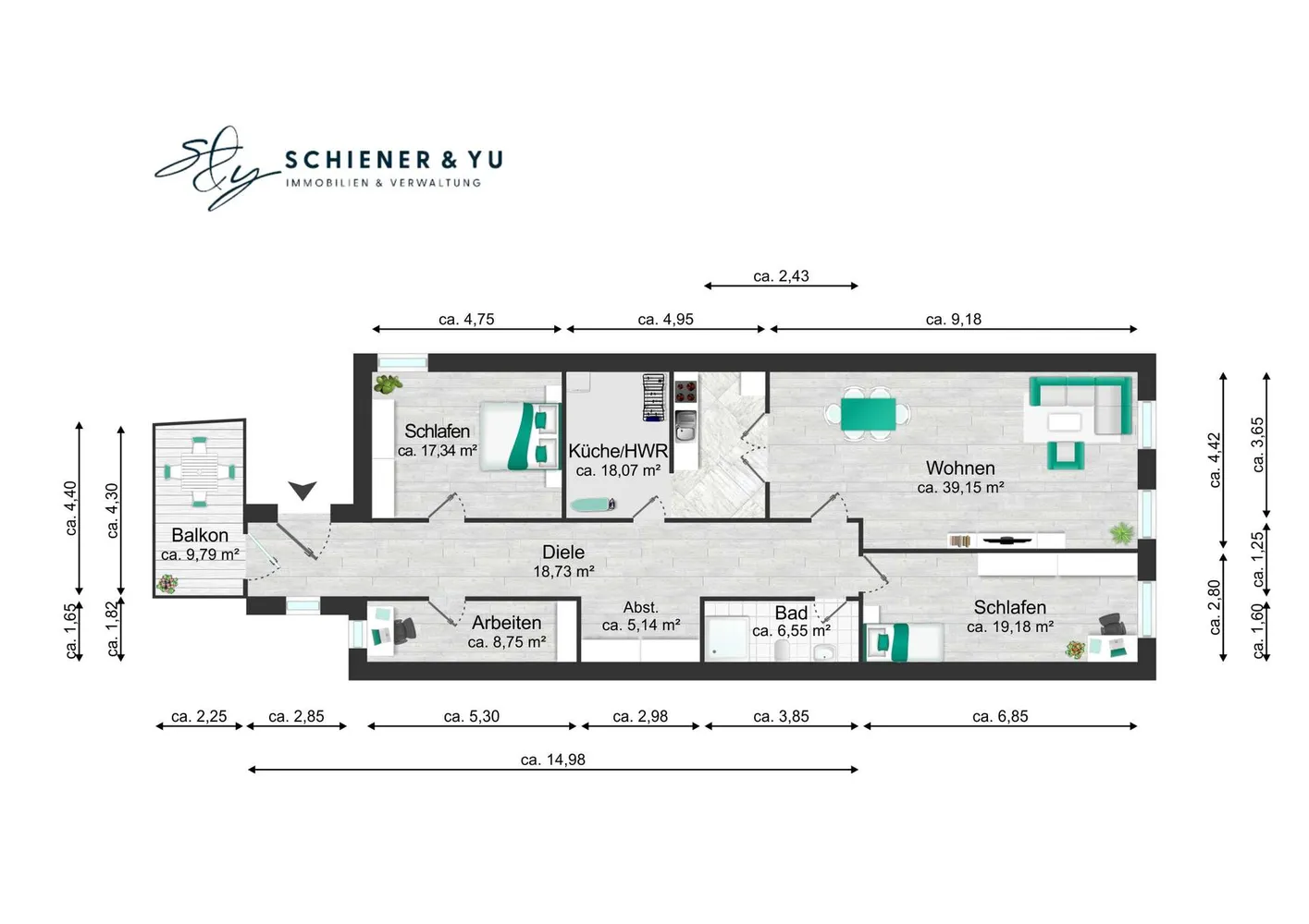 4 Zimmer Wohnung mit 129 m² in Landshut – Bild 12
