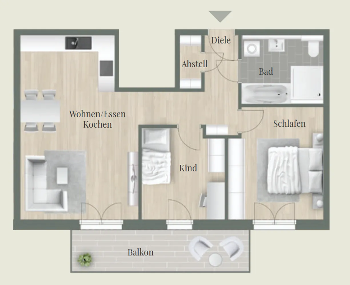 3 Zimmer Wohnung mit 73 m² in Erlangen – Bild 1