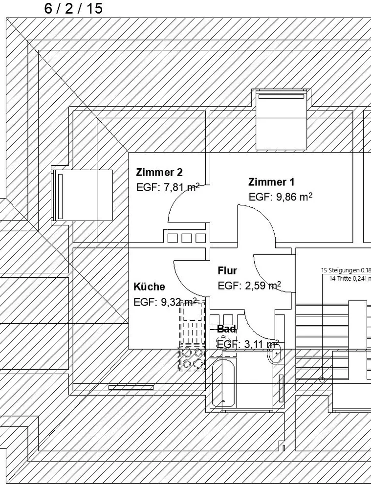 2 Zimmer Wohnung mit 32 m² in Fulda – Bild 2
