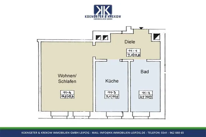 1 Zimmer Wohnung mit 38 m² in Leipzig – Bild 9