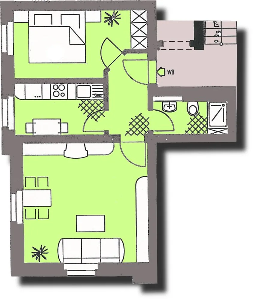 2 Zimmer Wohnung mit 43 m² in Zwickau – Bild 2