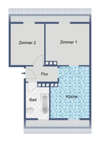 2 Zimmer Wohnung mit 40 m² in Kassel – Bild 4