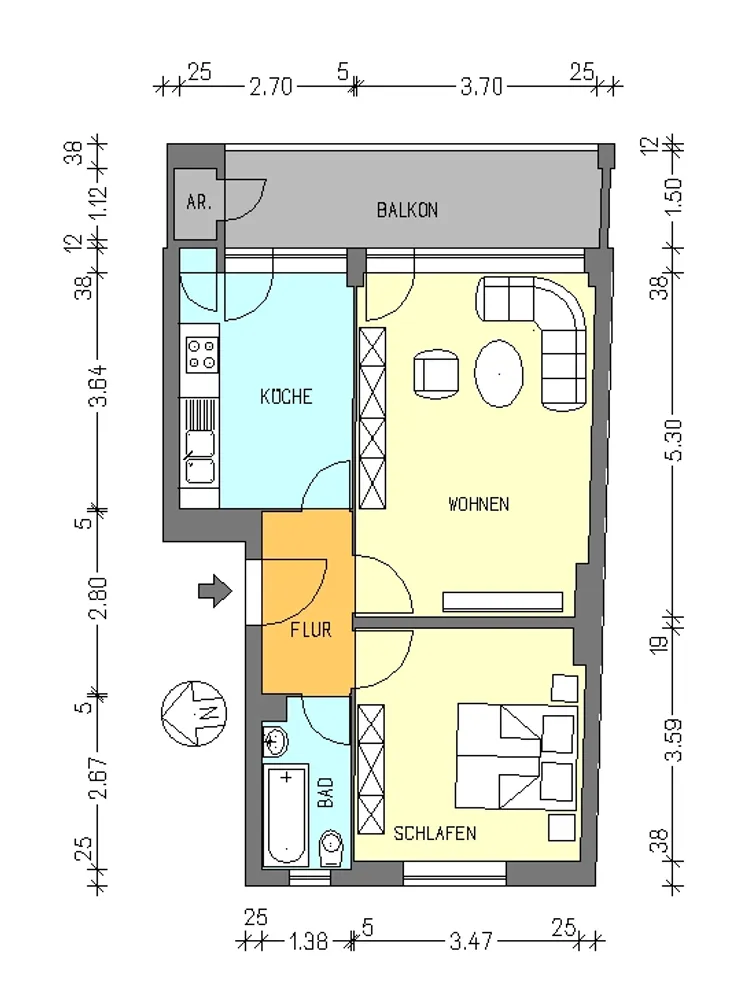 2 Zimmer Wohnung mit 51 m² in Berlin – Bild 2