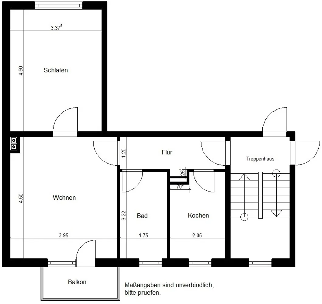 2 Zimmer Wohnung mit 51 m² in Nordhausen – Bild 3