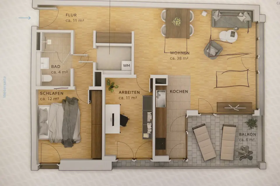 3 Zimmer Wohnung mit 84 m² in Bremerhaven – Bild 10