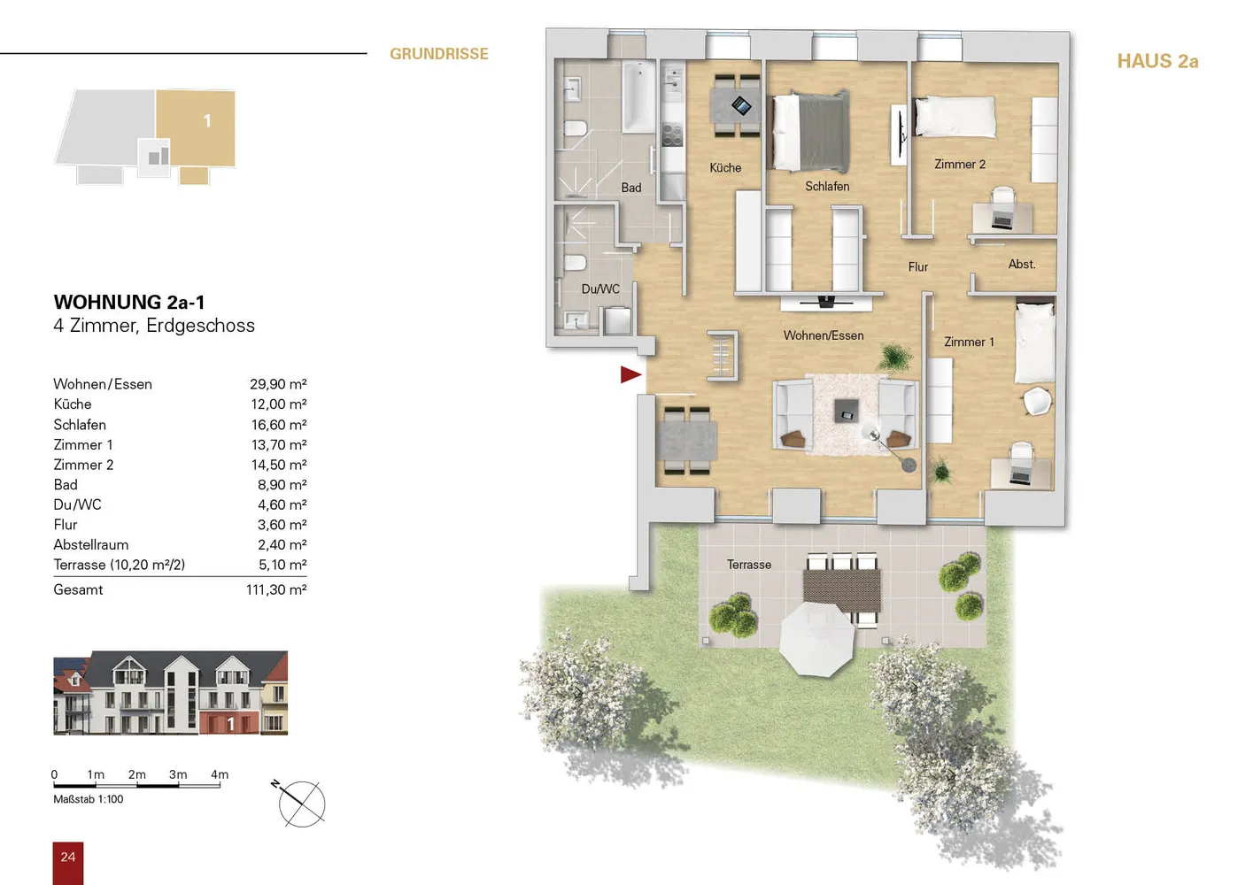 4 Zimmer Wohnung mit 111 m² in Karlsruhe – Bild 1