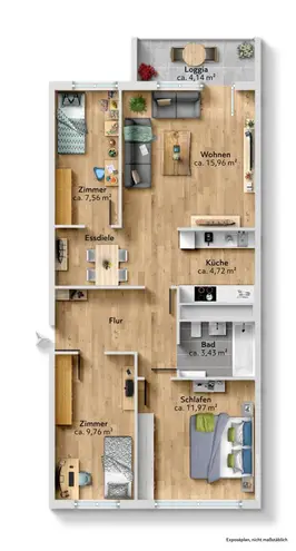 4 Zimmer Wohnung mit 71 m² in Chemnitz – Bild 12