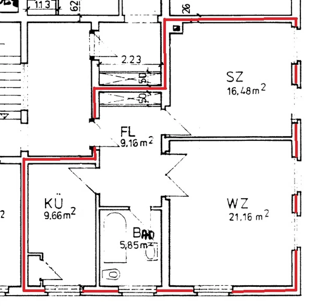 2 Zimmer Wohnung mit 62 m² in Neubrandenburg – Bild 2