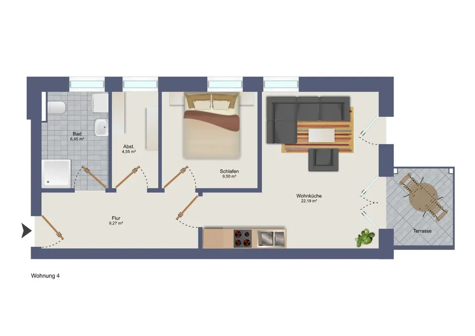 2 Zimmer Wohnung mit 63 m² in Vechta – Bild 6