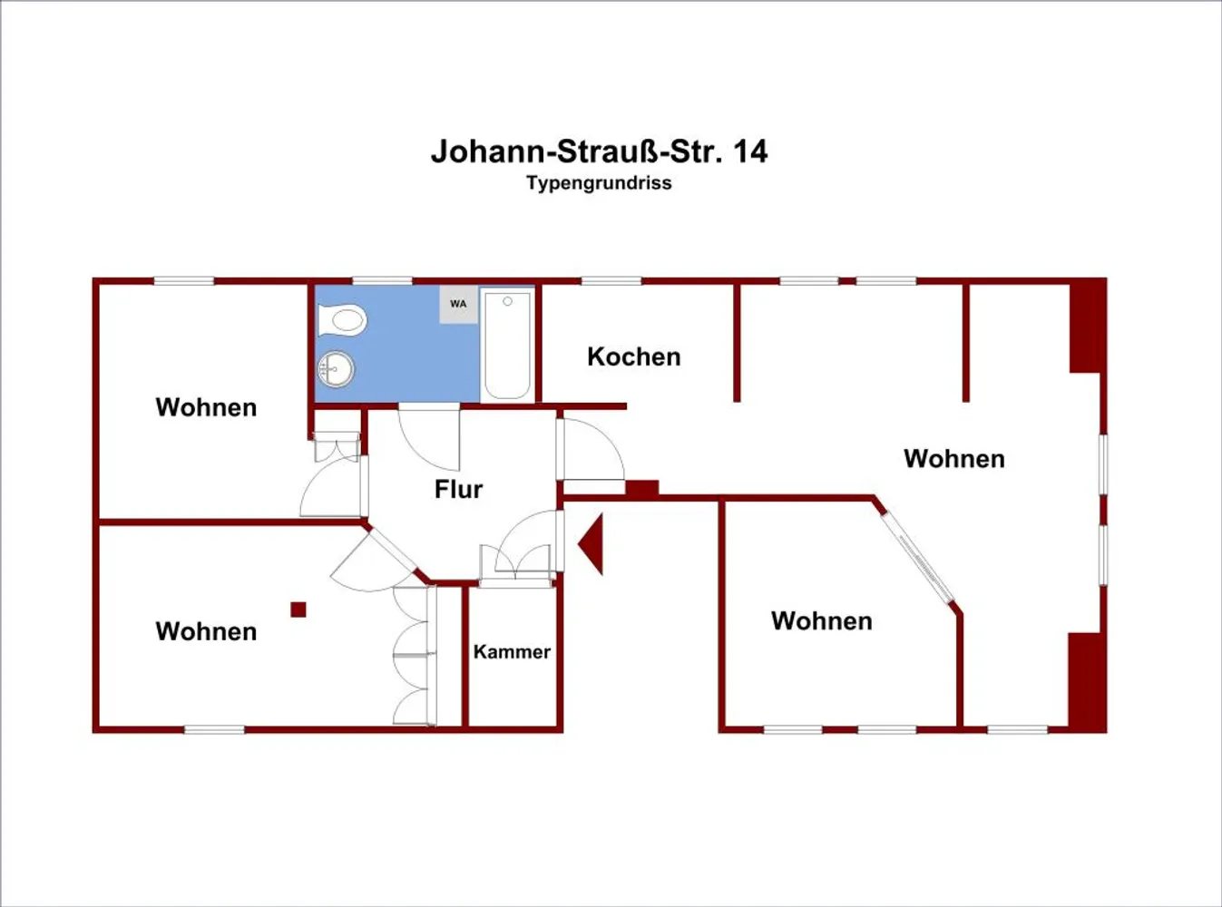 4 Zimmer Wohnung mit 74 m² in Brandenburg an der Havel – Bild 3