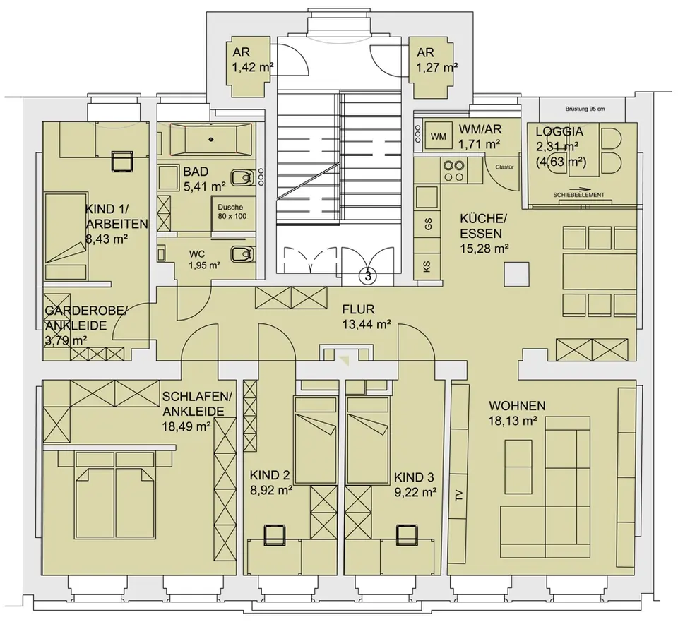 5 Zimmer Wohnung mit 108 m² in Zwickau – Bild 8