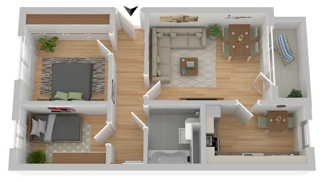 3 Zimmer Wohnung mit 58 m² in Rostock – Bild 4