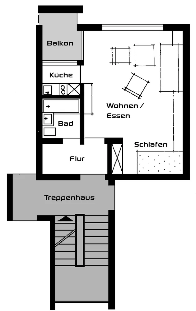 1 Zimmer Wohnung mit 27 m² in Neu-Ulm – Bild 2