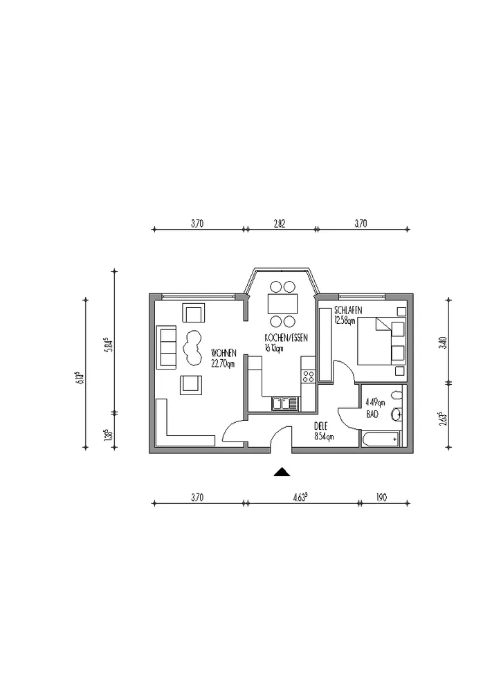 2 Zimmer Wohnung mit 66 m² in Hamm – Bild 2