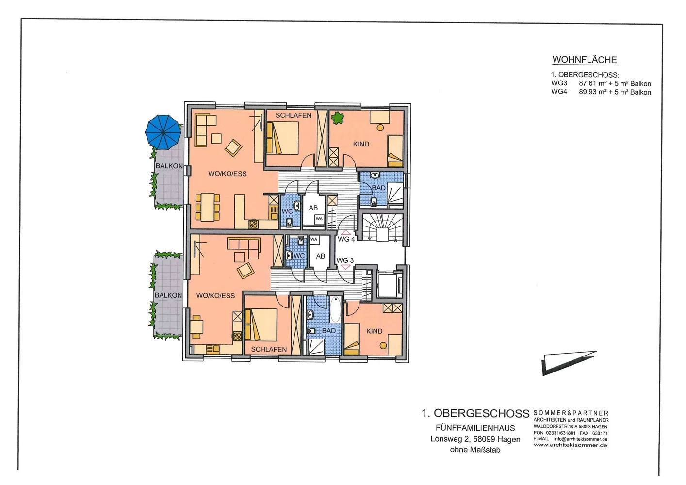 3 Zimmer Wohnung mit 93 m² in Hagen – Bild 2