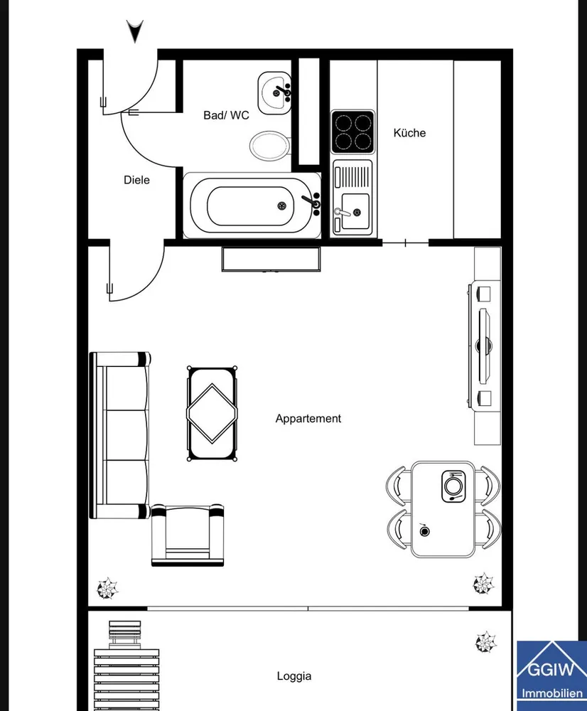 1 Zimmer Wohnung mit 34 m² in Ludwigshafen am Rhein – Bild 12