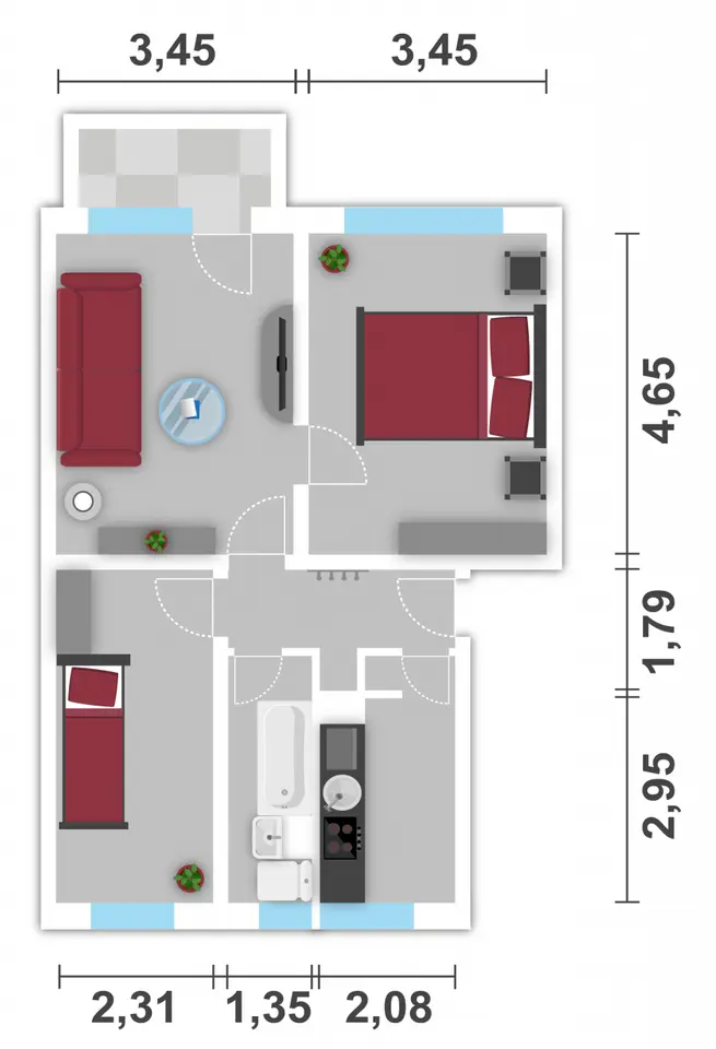 3 Zimmer Wohnung mit 60 m² in Stendal – Bild 6