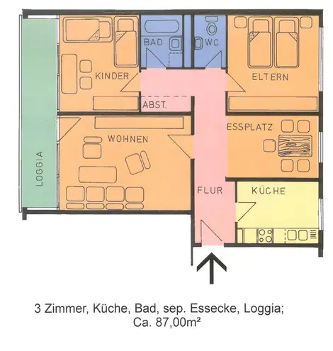 3 Zimmer Wohnung mit 87 m² in Kassel – Bild 2