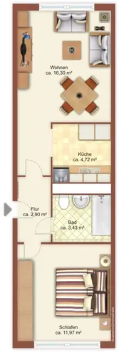 2 Zimmer Wohnung mit 39 m² in Chemnitz – Bild 10