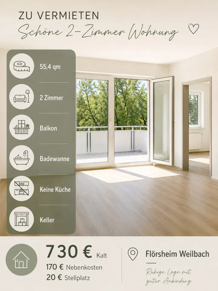 2 Zimmer Wohnung mit 30 m² in Rüsselsheim am Main – Bild 8