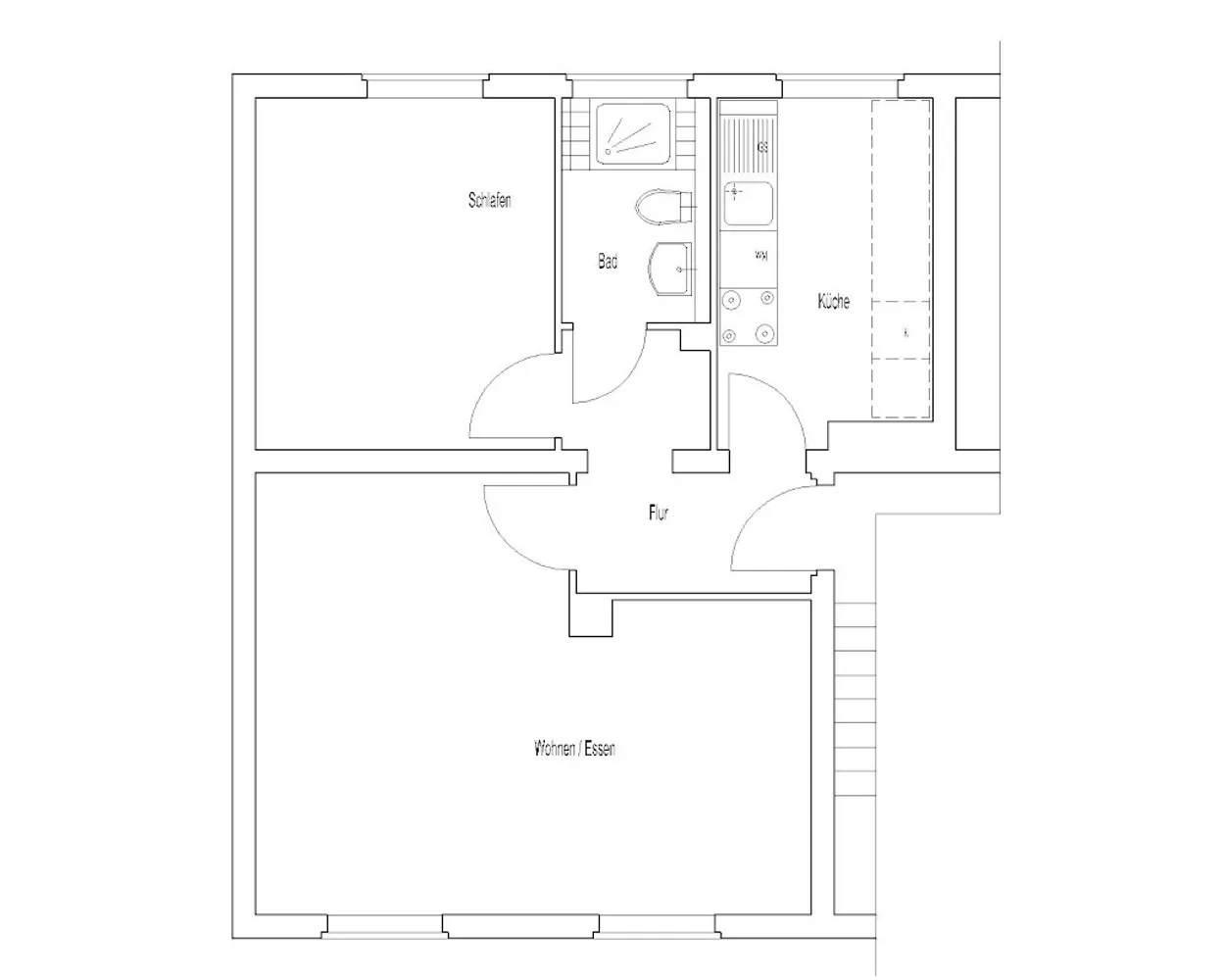 2 Zimmer Wohnung mit 51 m² in Braunschweig – Bild 2