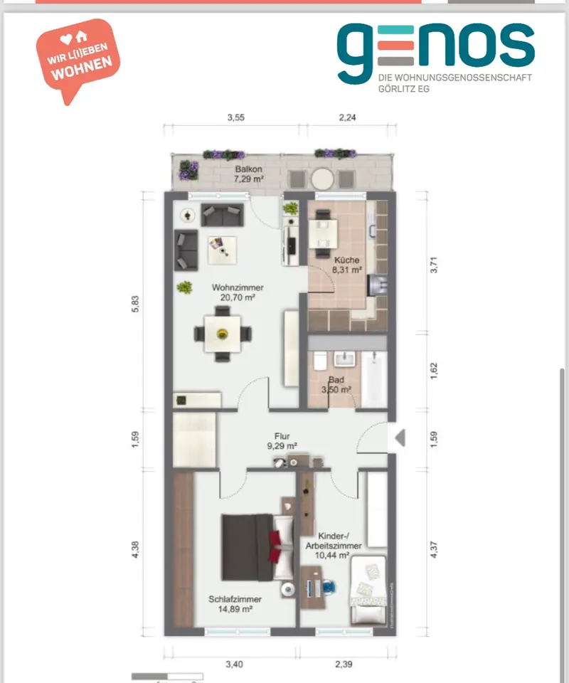 3 Zimmer Wohnung mit 70 m² in Görlitz – Bild 5