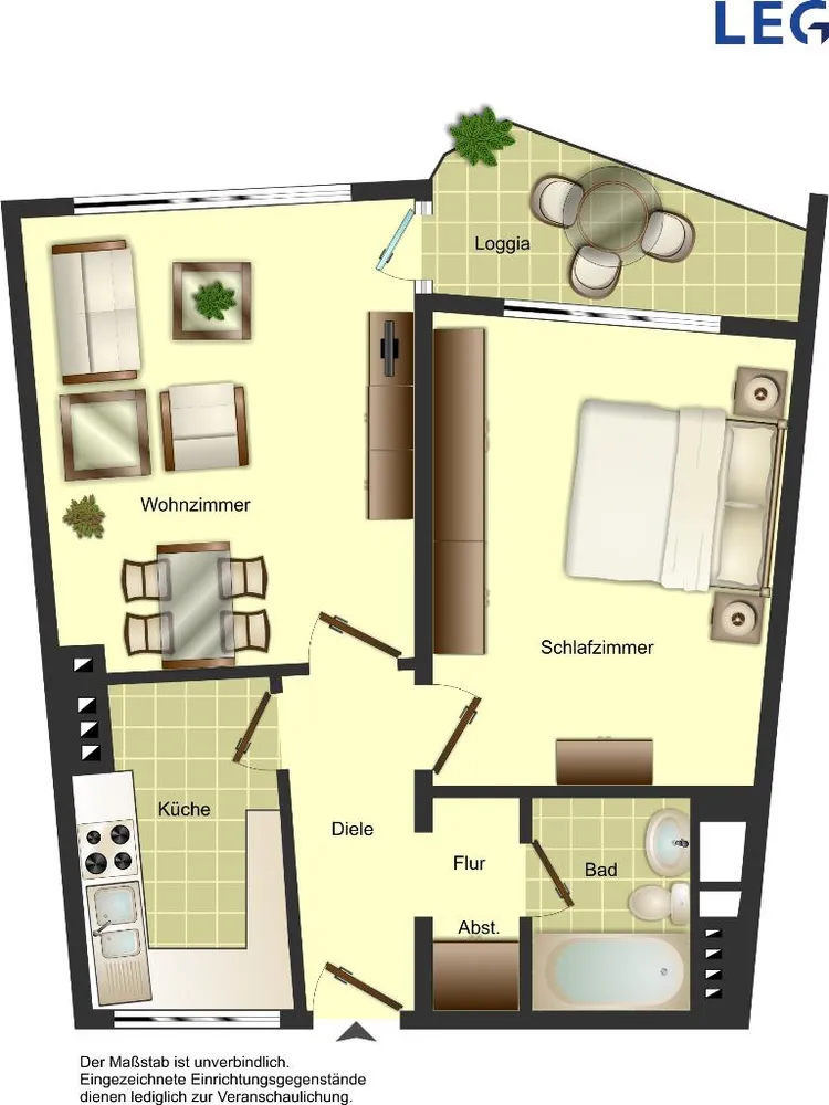 3 Zimmer Wohnung mit 57 m² in Solingen – Bild 2
