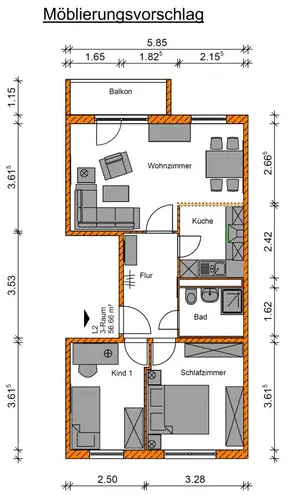 3 Zimmer Wohnung mit 57 m² in Magdeburg – Bild 8