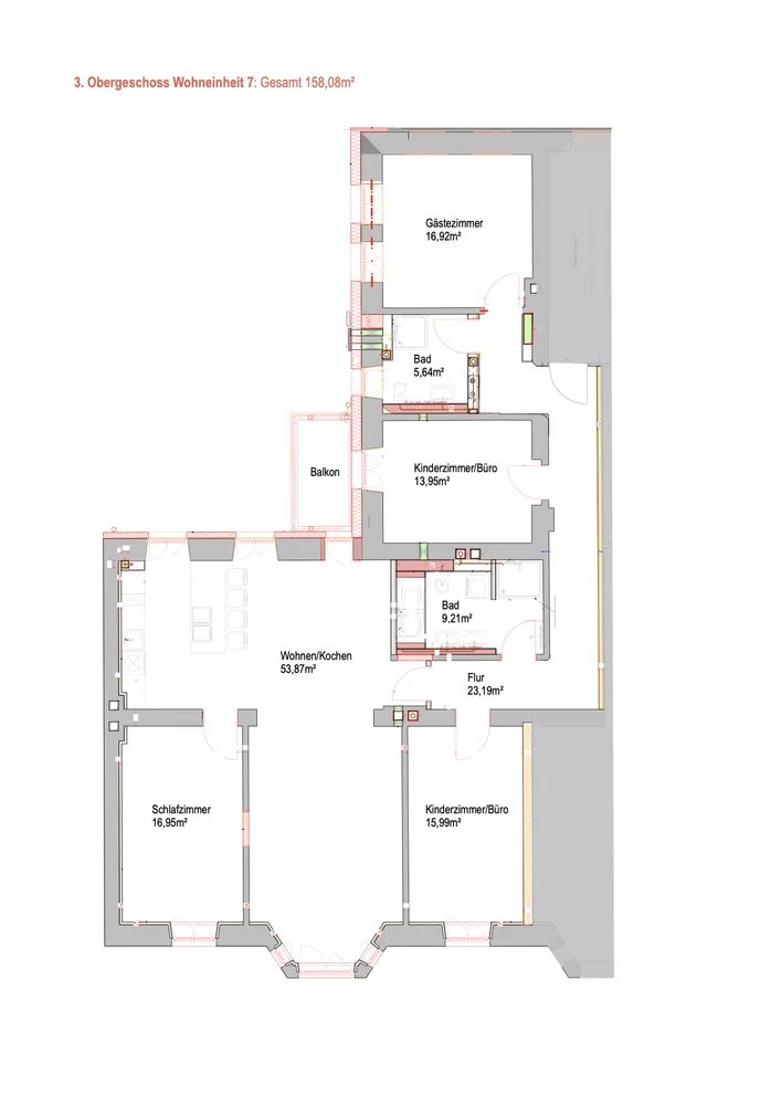 5 Zimmer Wohnung mit 158 m² in Augsburg – Bild 5