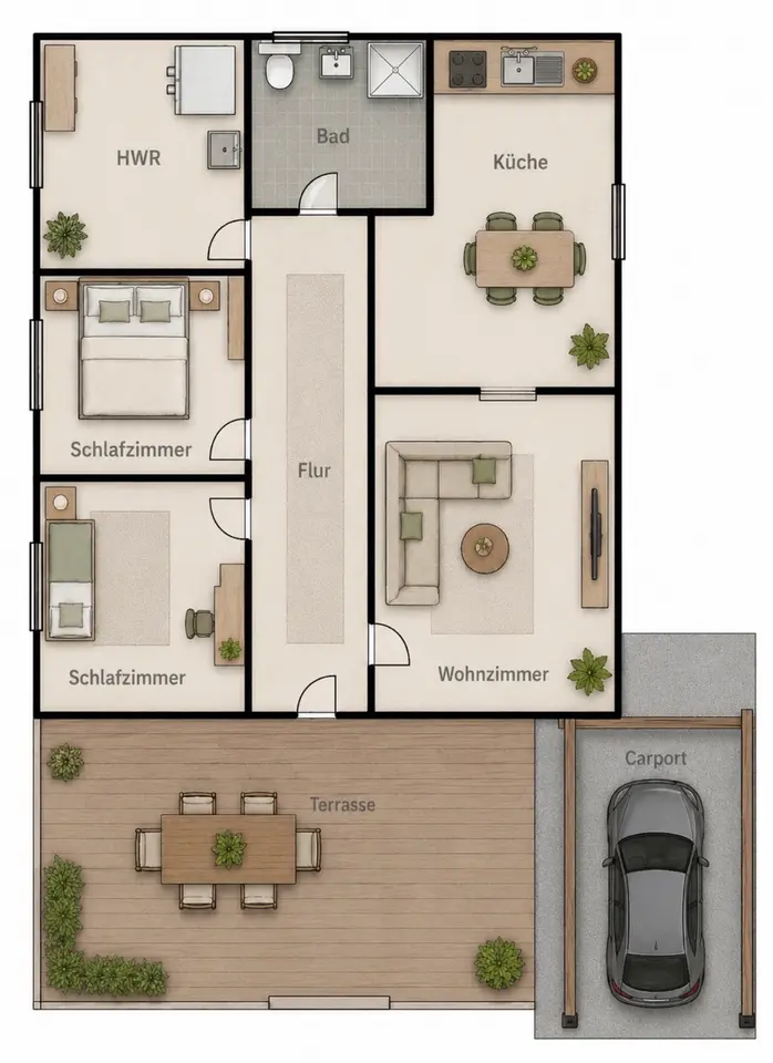 3 Zimmer Haus mit 90 m² in Greifswald – Bild 3