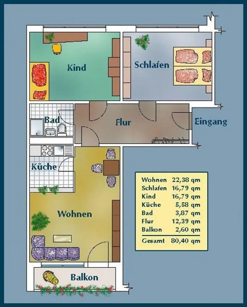 3 Zimmer Wohnung mit 79 m² in Dresden – Bild 2