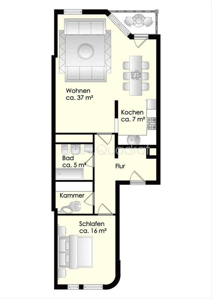 2 Zimmer Wohnung mit 82 m² in Stralsund – Bild 12