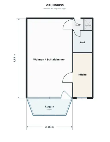 1 Zimmer Wohnung mit 31 m² in München – Bild 10