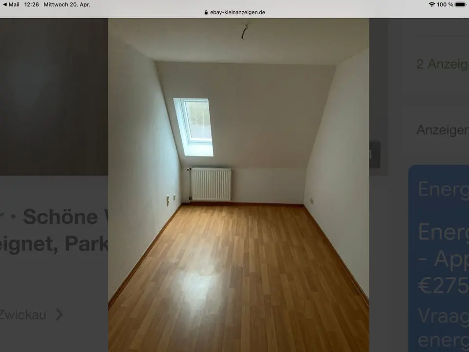 3 Zimmer Wohnung mit 38 m² in Zwickau – Bild 1