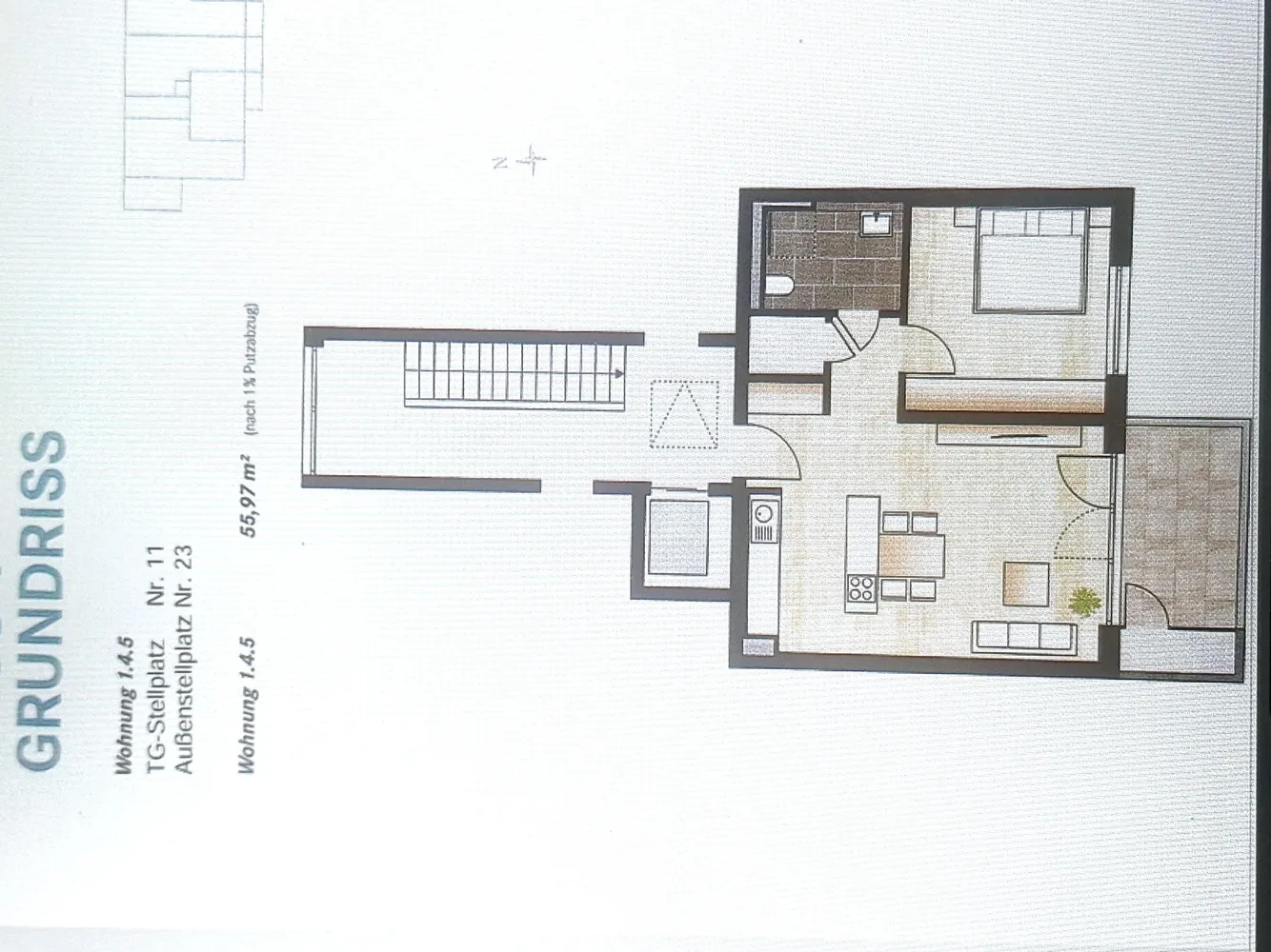 2 Zimmer Wohnung mit 56 m² in Friedrichshafen – Bild 2