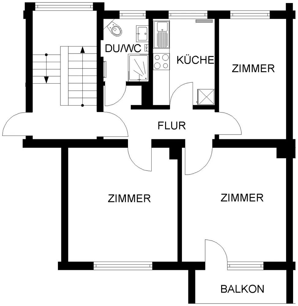 3 Zimmer Wohnung mit 62 m² in Hagen – Bild 2