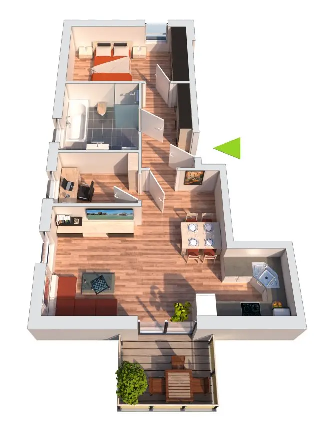3 Zimmer Wohnung mit 62 m² in Cottbus – Bild 3