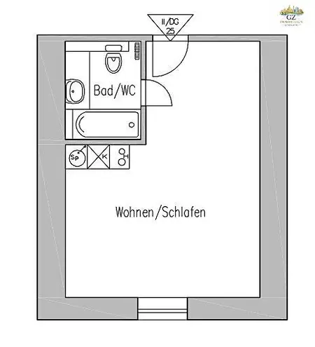 1 Zimmer Wohnung mit 30 m² in Dresden – Bild 1