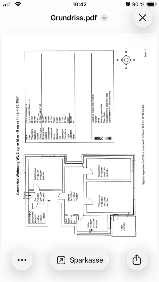 3 Zimmer Wohnung mit 80 m² in Emden – Bild 5